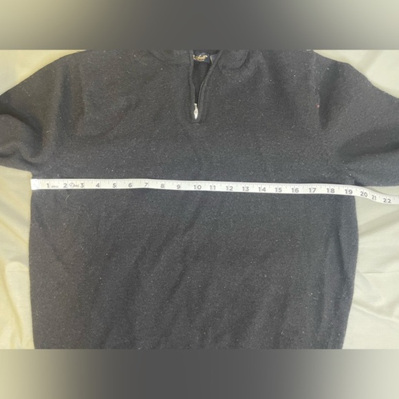 Garret Scott Sweater Mens Large Merino Wool Extra Fine Quarter Zip - Picture 4 of 6